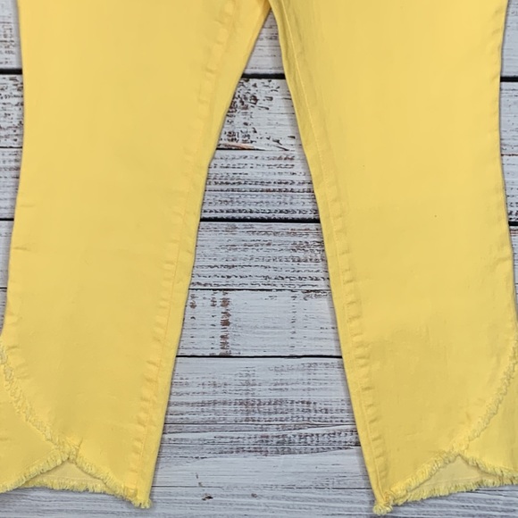 INC Yellow Skinny Leg Ankle Mid Rise Jeans - Picture 3 of 9